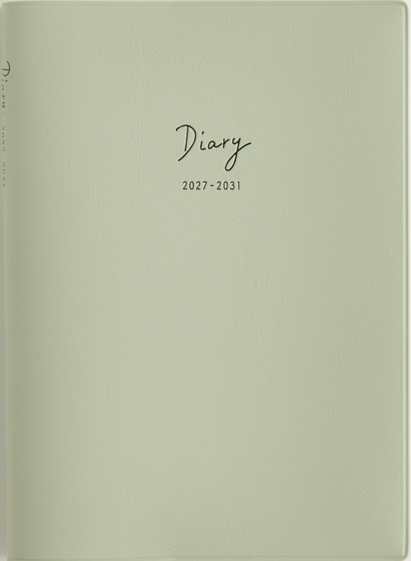 No.345 5年DIARY 【ミントグリーン】 2027年版1月始まり