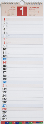 No.E14 エコカレンダー壁掛（インデックス付き）