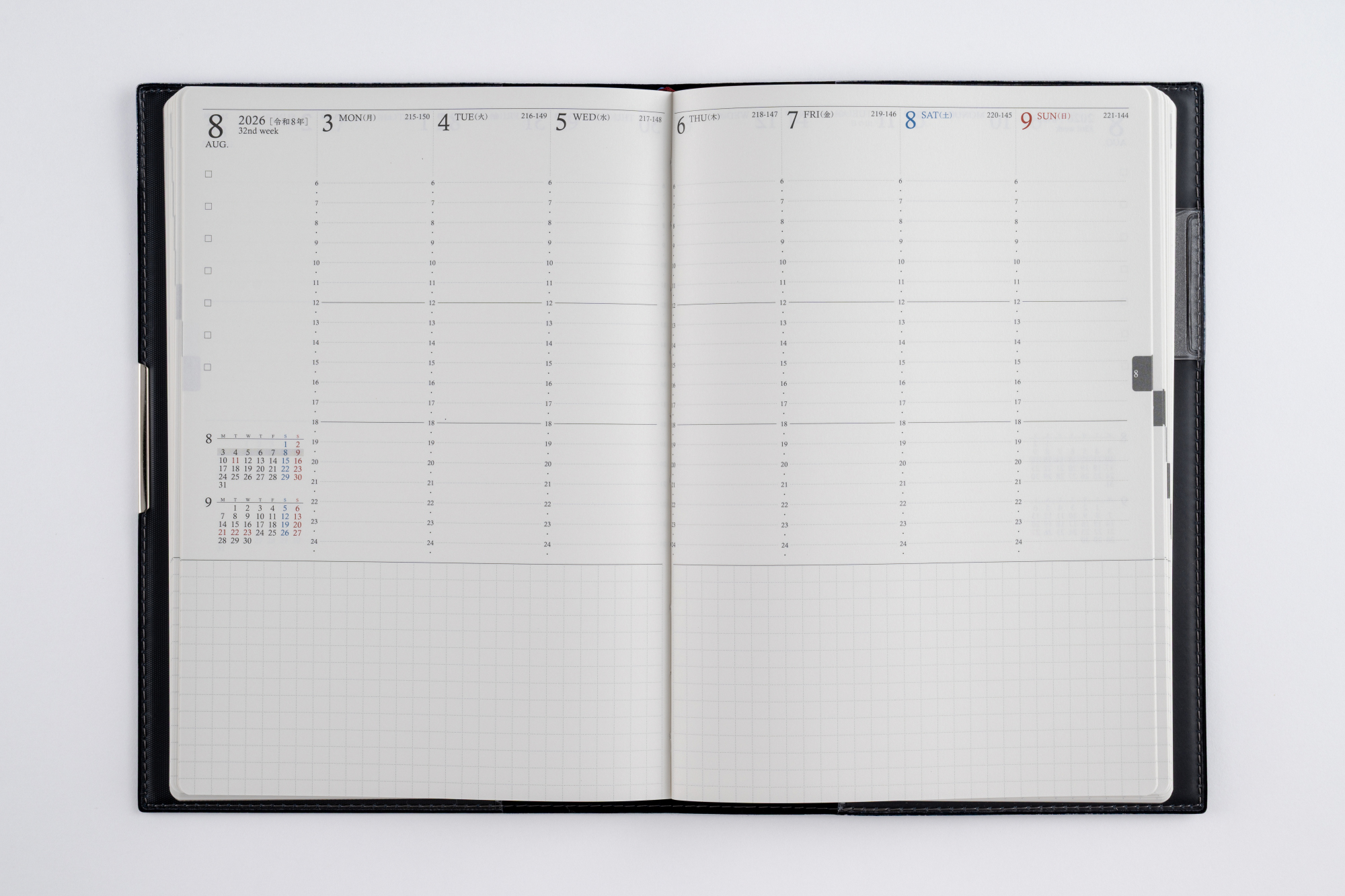 No.395]T'ディレクションダイアリー ワイド【ネイビー】