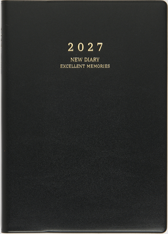No.85 ニューダイアリー 【黒】 2027年版1月始まり