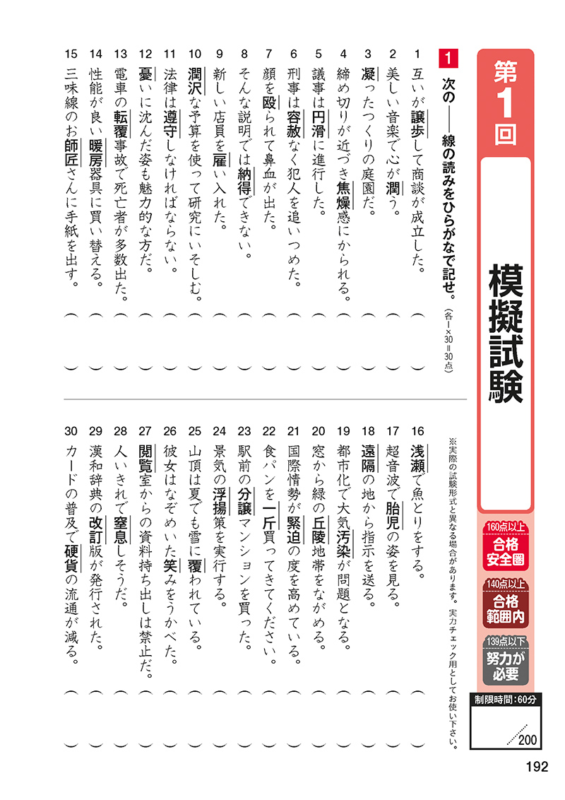 漢字検定３級 頻出度順 問題集 高橋書店